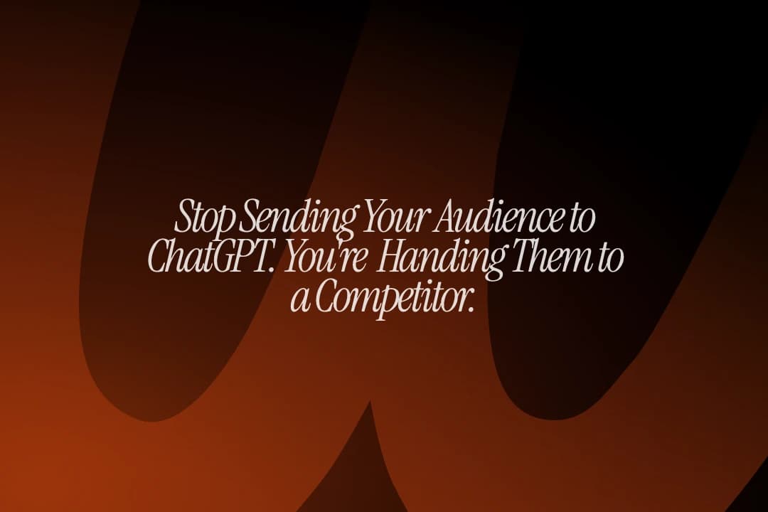 An audience flowing through an affiliate link to a competitor product instead of an owned tool