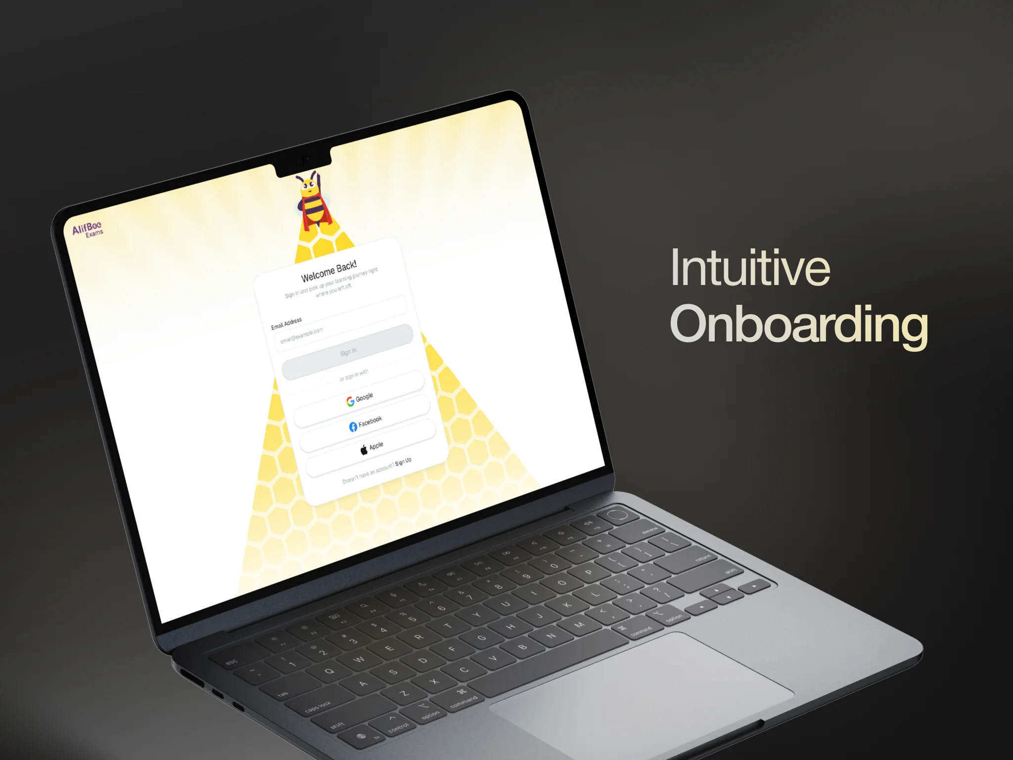 Alifbee — intuitive onboarding flow