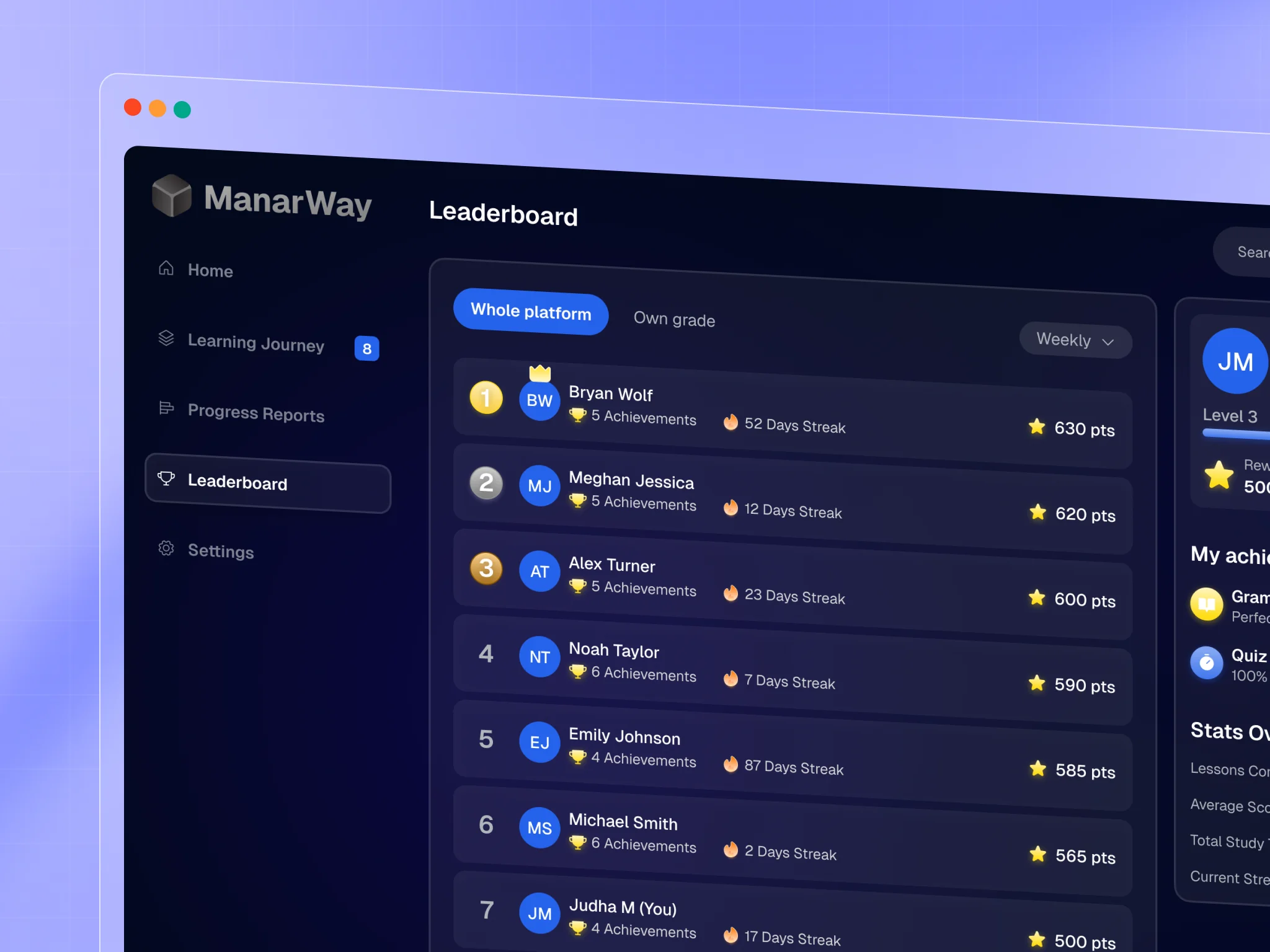 Manarway — mobile experience