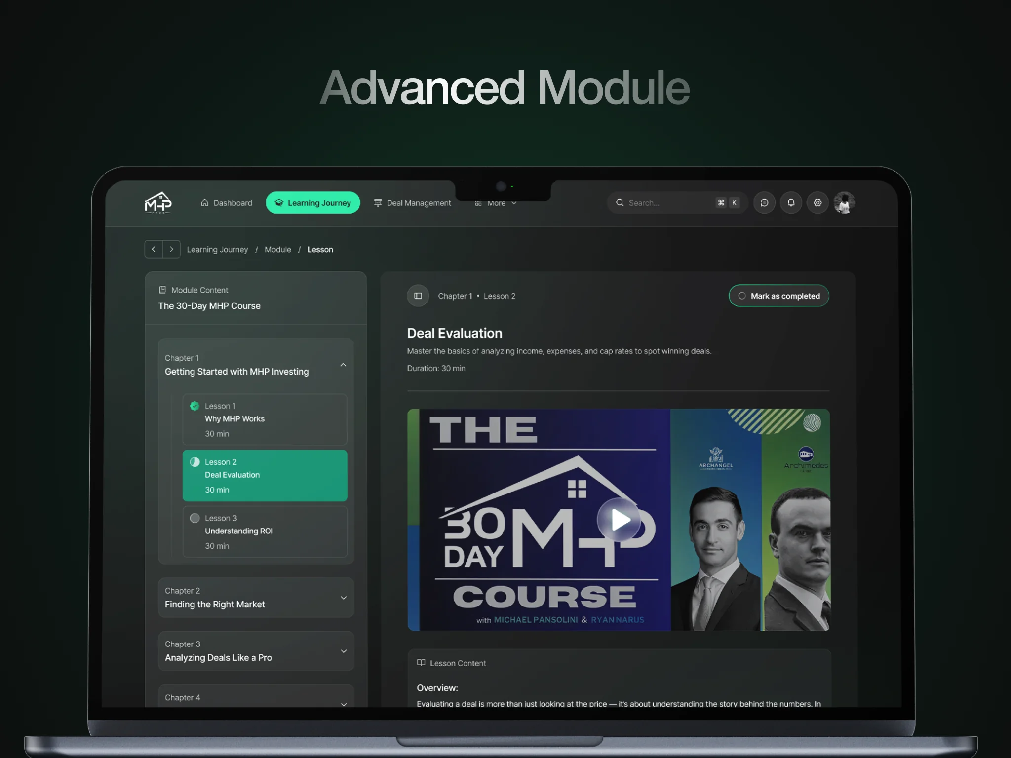 MHP Pros — advanced deal-analysis module