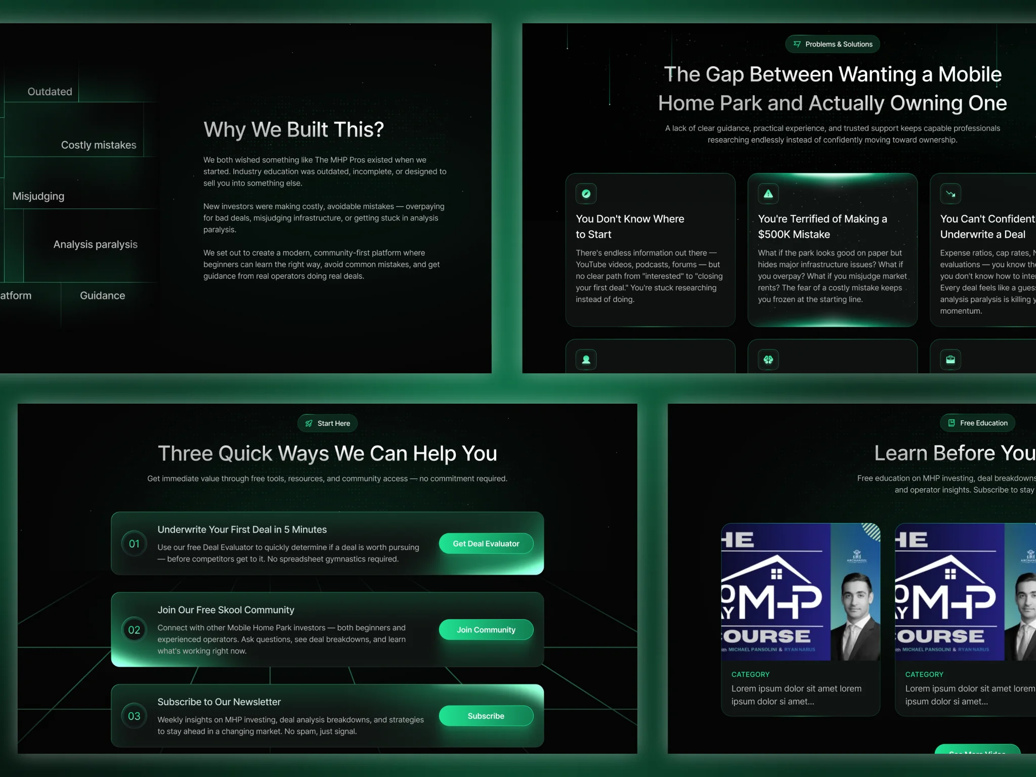 MHP Pros — marketing site detail