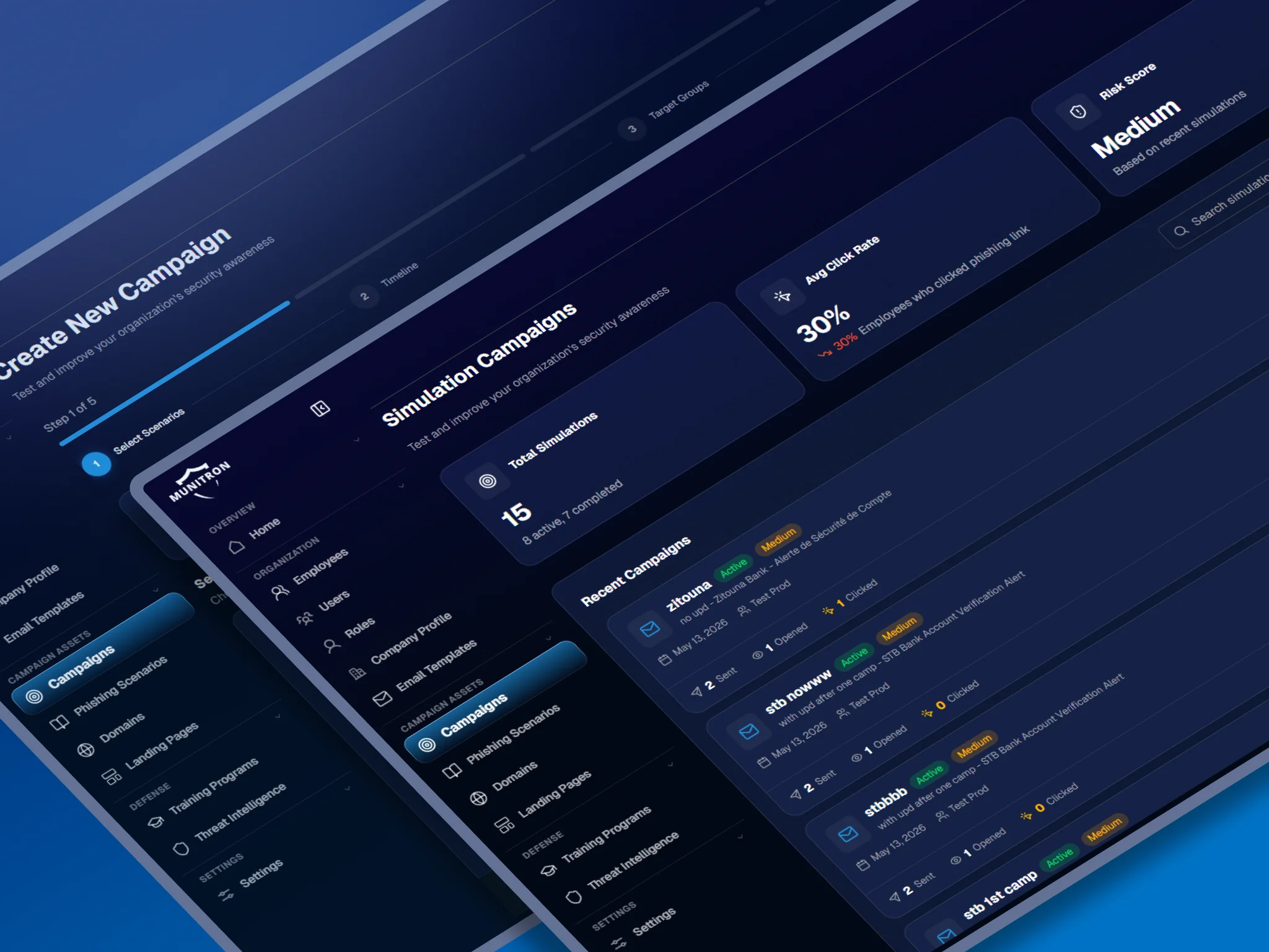 Munitron — admin programme structure