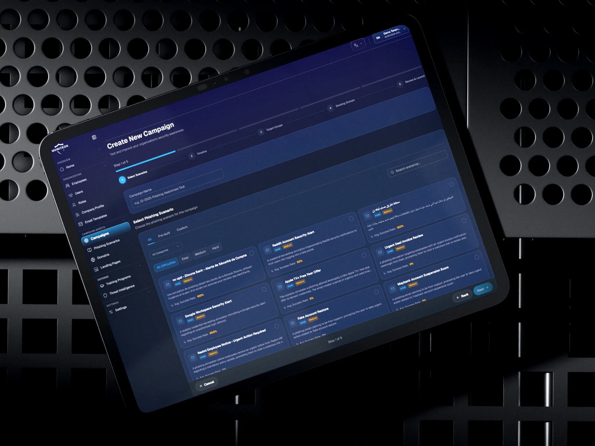 Munitron — tablet training experience